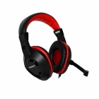 FONE C/ MICROFONE SATELLITE AE-263 PRETO VERMELHO