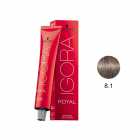 TINTA PRA CABELO SCHWARZKOPF IGORA ROYAL 8-1 60G +LOÇAO 60ML