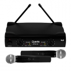 MICROFONE QUANTA KIT QTMIC103 2MIC SEM FIO/BIVOLT