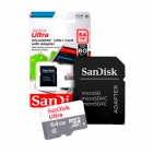 MEM SDXC 64GB SANDISK ULTRA 100MBS COM ADAPTADOR