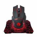 MOUSE+MOUSEPAD MARVO G909+G1 USB/8BOTAO 3200DPI 1.78M PRETO