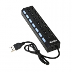 HUB USB 7PORTAS KOLKE KAV-105 2.0 PRETO