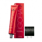 TINTA P/ CABELO SCHWARZKOPF IGORA ROYAL 3-0 60G +LO€AO 60ML