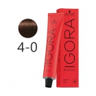 TINTA P/ CABELO SCHWARZKOPF IGORA ROYAL 4-0 60G +LO€AO 60ML