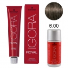 TINTA P/ CABELO SCHWARZKOPF IGORA ROYAL 6-0 60G +LO€AO 60ML