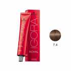 TINTA PRA CABELO SCHWARZKOPF IGORA ROYAL 7-4 60G +LOÇAO 60ML