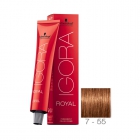 TINTA P/ CABELO SCHWARZKOPF IGORA ROYAL 7-55 60G +LO€AO 60ML