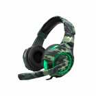 FONE C/ MICROFONE KOLKE KGA-487 TROOPER CAMUFLADO LED VERDE GAMING
