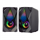 SPEAKER KOLKE KPC-513 RGB PRETO 2.0 USB