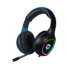 FONE COM MICROFONE SATELLITE GH-552B RGB GAMING PRETO/AZUL