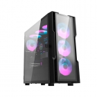 GABINETE DARKFLASH DK431 GLASS GAMING BLACK