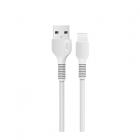 CABO USB MICCELL VQ-D88 IPHONE LIGHTNING BRANCO 2.4A/1.0MT