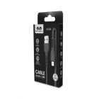 CABO USB MICCELL VQ-D88 IPHONE LIGHTNING PRETO 2.4A/1.0MT