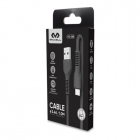 CABO USB MICCELL VQ-D88 TYPE-C PRETO 2.4A/1.0MT