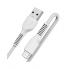 CABO USB MICCELL VQ-D88 TYPE-C BRANCO 2.4A/1.0MT