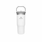 GARRAFA TERMICA STANLEY CLASSIC FLIP STRAW TUMBLER BRANCO 887ML COM ALÇA