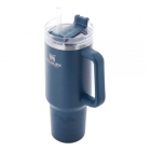 GARRAFA TERMICA STANLEY TRAVEL QUENCHER AZUL CLARO 1.18L C/TAMPA CANUDO