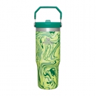 GARRAFA TERMICA STANLEY CLASIC FLIP STRAW TUM AMARELO VERD 887ML C/AL
