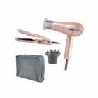 KIT SECADOR+PRANCHA BRITANIA MINI TRAVEL ROSE GOLD
