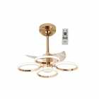 VENTILADOR DE TETO SATELLITE COM LUSTRE A-FAN8204 GOLD 3200LM BIVOLT