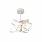 VENTILADOR DE TETO SATELLITE COM LUSTRE A-FAN8203 WITE 5200LM BIVOLT