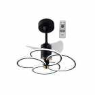 VENTILADOR DE TETO SATELLITE COM LUSTRE A-FAN8202 BLACK 1900LM BIVOLT