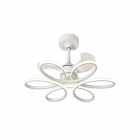 VENTILADOR DE TETO SATELLITE COM LUSTRE A-FAN8201 WHITE 4700LM BIVOLT