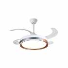 VENTILADOR DE TETO SATELLITE COM LUSTRE A-FAN804 GREY+GOLD 3000LM BIVOLT