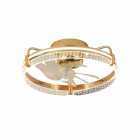 VENTILADOR DE TETO SATELLITE COM LUSTRE A-FAN7104 GOLD 2100LM BIVOLT