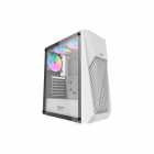 GABINETE DARKFLASH DK150 GAMING WHITE 3FANS ARGB