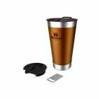 COPO TERMICO STANLEY CLASSIC BEER PINT BRONZE 473ML COM TAMPA E ABRIDOR
