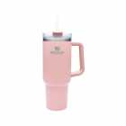 GARRAFA TERMICA STANLEY TRAVEL QUENCHER ROSA CLARO 1.18L C/TAMPA E CANUDO