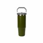GARRAFA TÉRMICA STRAW WATER BOTTLE VERDE 887ML C/ALÇA