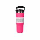 GARRAFA TÉRMICA STRAW WATER BOTTLE PINK 887ML C/ALÇA