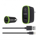 ACESSORIO CEL KIT CAR BELKIN F8J031TT04-BLK PRETO FONTE/VEIC/CABO APPLE**
