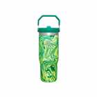 GARRAFA TÉRMICA STANLEY CLASSIC FLIP STRAW TUMBLE VERDE 887ML C/