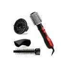ESCOVA GIRATORIA MONDIAL ER-09 CERAMIC PRETO/VERMELHO 4IN1 110V