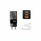 FONTE ECOPOWER EP-7025 65W/ 1USB/2UC/TC BRANCO
