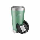 COPO TÉRMICO GHIS VERDE OLIVA 473ML COM TAMPA E ABRIDOR
