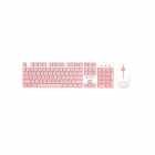 TECLADO+MOUSE WIR FTXGK600 PORTUGUES/BRANCO-ROSA