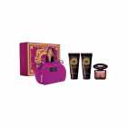 VERSACE CRYSTAL NOIR KIT FEM 90ML EDT+BOODY+SHOWER+NECESSAIRE PINK