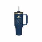GARRAFA TERMICA STANLEY QUENCHER H2.0 AZUL DORADO 1.18L C/TAMPA E CANU