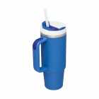 GARRAFA TERMICA STANLEY QUENCHER H2.0 AZUL MARINHO 887ML C/TAMPA E CA*