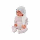 BONECO SILICONE BABY REBORN V-012 48CM RECEM NACIDO ROPA BRANCA