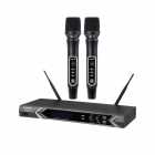 KIT MICROFONE ECOPOWER EP-M302 SEM FIO 2MIC PRETO
