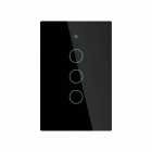 INTERRUPTOR SMART MOES WRS-US3-L-BK C/3 BOTAO BLACK WIFI BIVOLT