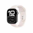 RELOGIO APPLE WATCH S10 46MM MWX13LW/A JET BLACK GPS STARLIGHT M/L