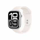 RELOGIO APPLE WATCH S10 46MM MWX03LW/A GPS SILVER/SPORT STARLIGHT M/L