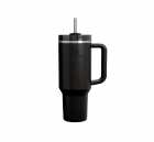 GARRAFA TERMICA STANLEY QUENCHER H2.0 PRETO 887ML COM TAMPA E CANUDO