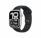 RELOGIO APPLE WATCH S10 46MM MWX03LW/A SILVER GPS BLACK M/L